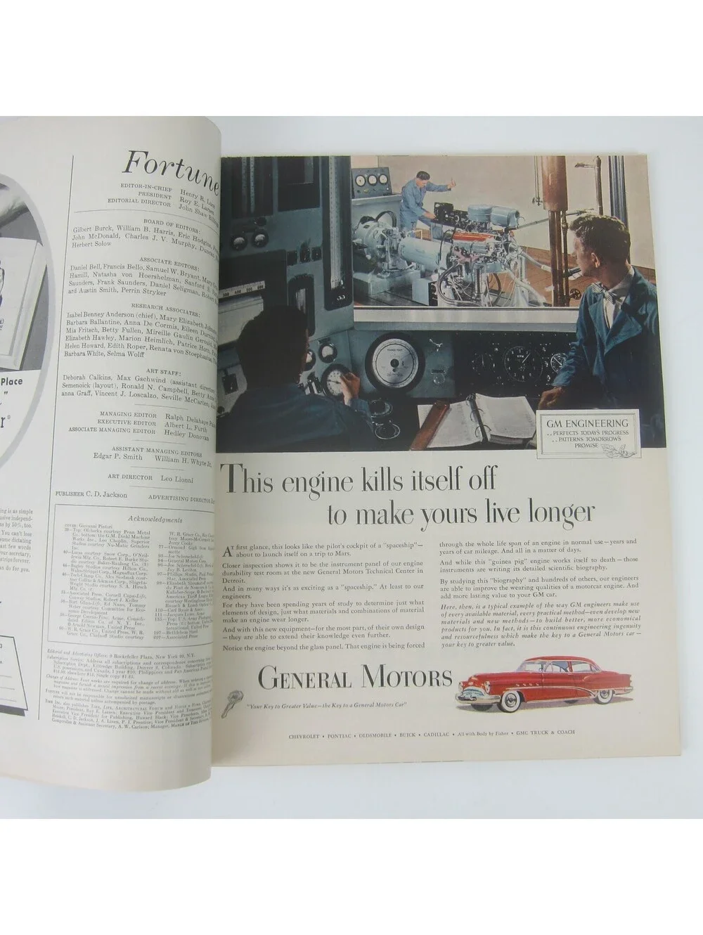 Vintage FORTUNE Magazine March 1953 Chevrolet Packard General Motors Reynolds Ad